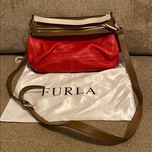 Furla Red Shoulder Purse